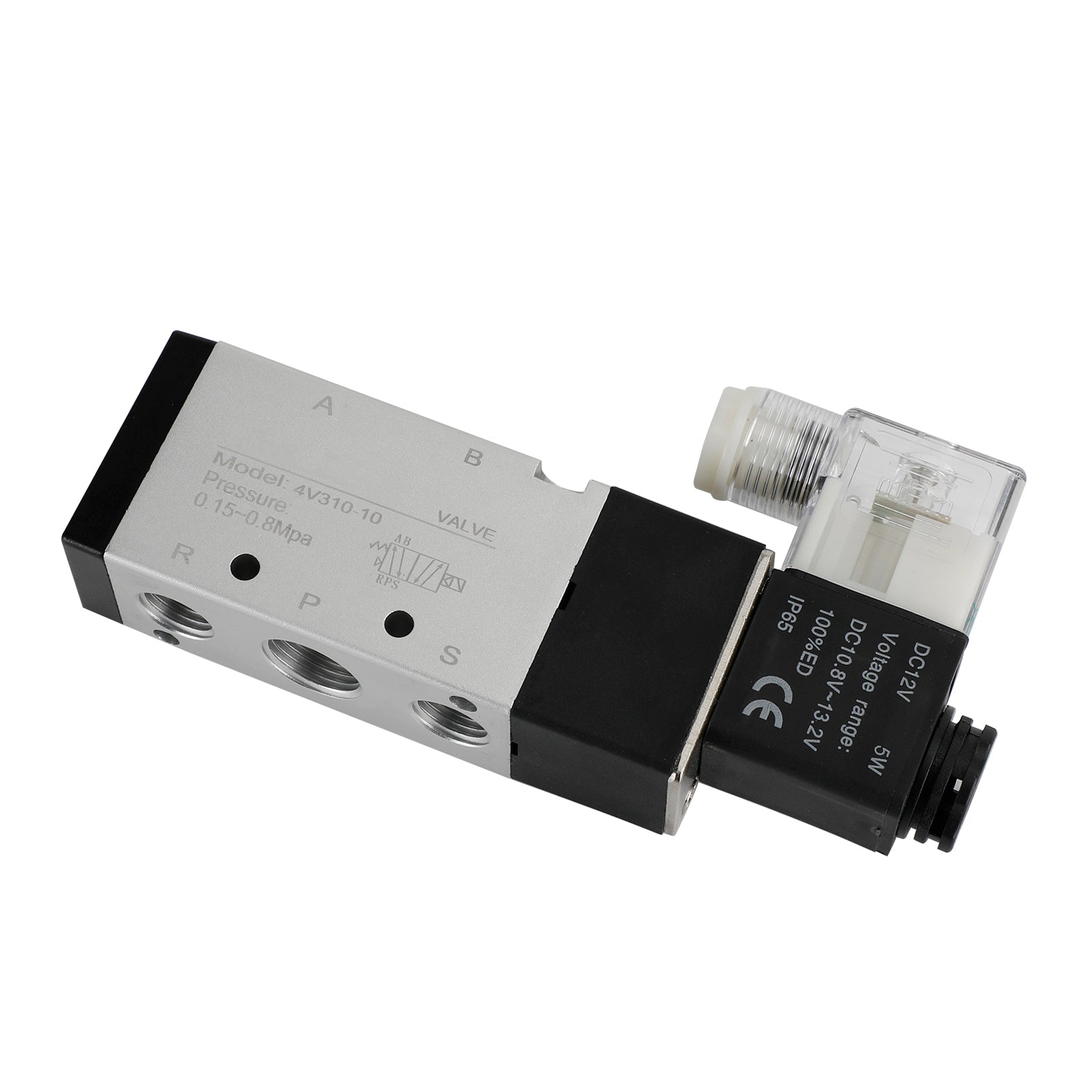 Pneumatic Electric Solenoid Air Valve 4V310-10 2 Position 5 Way PT 3/8", DC 12V