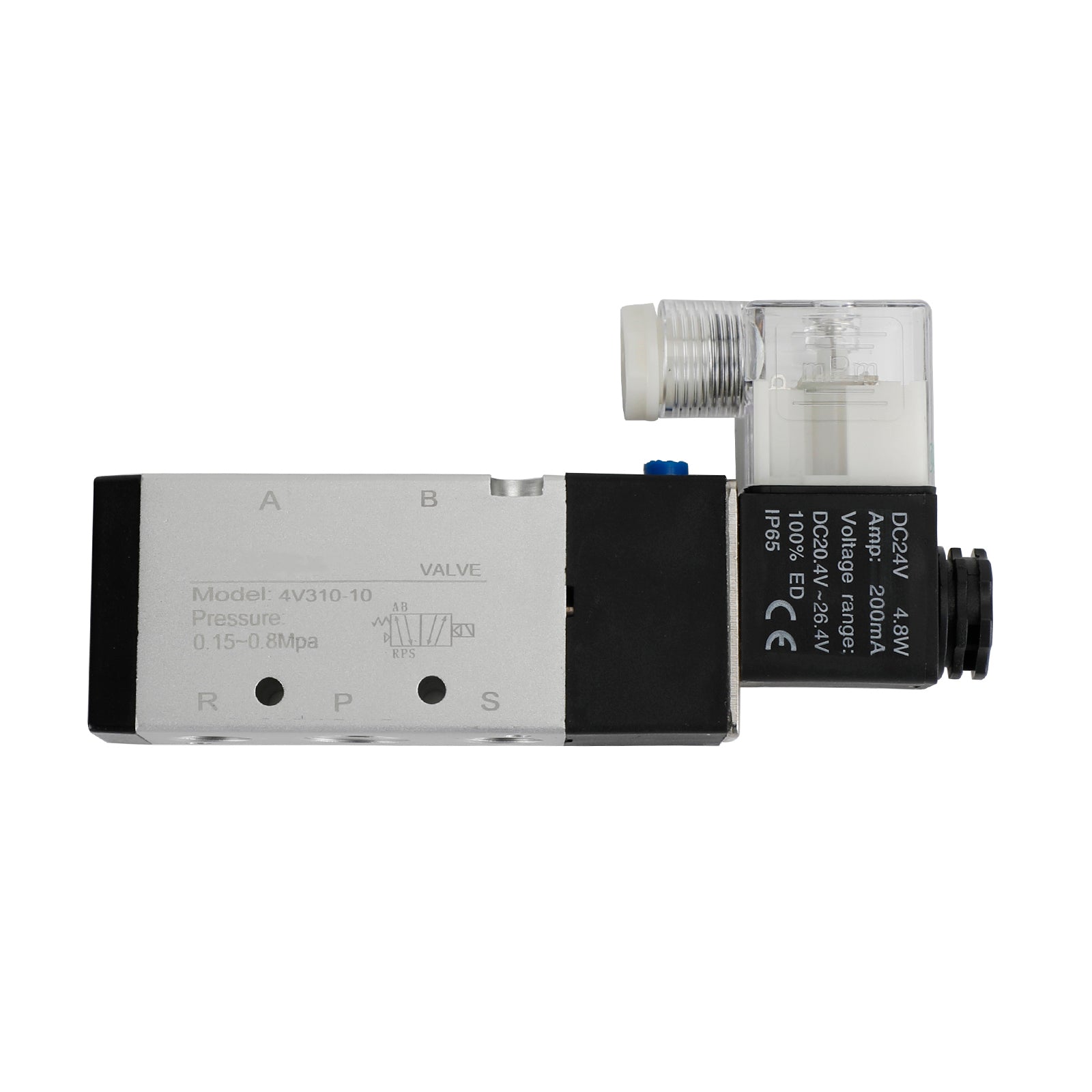 Pneumatic Electric Solenoid Air Valve 4V310-10 2 Position 5 Way PT 3/8", DC 24V