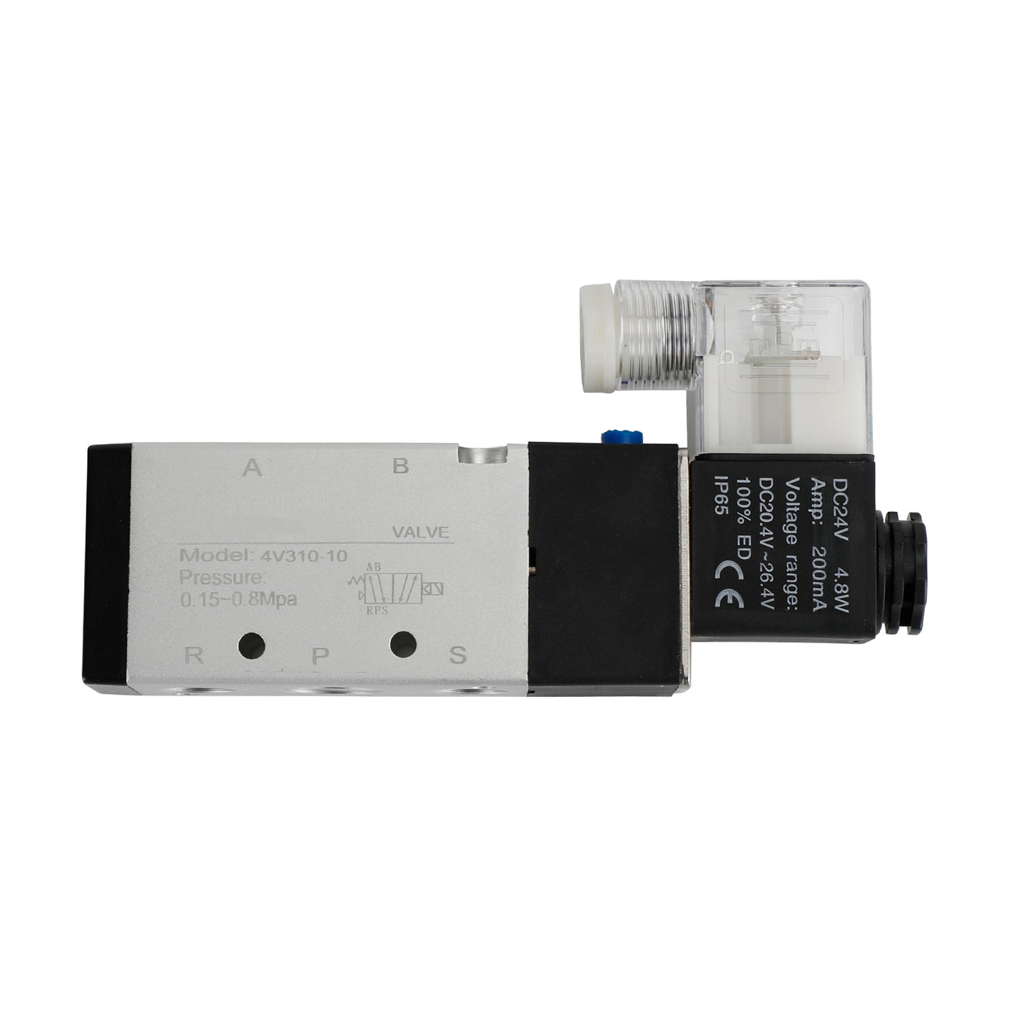 Pneumatic Electric Solenoid Air Valve 4V310-10 2 Position 5 Way PT 3/8", DC 24V