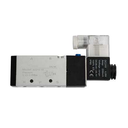 Pneumatic Electric Solenoid Air Valve 4V310-10 2 Position 5 Way PT 3/8", DC 24V