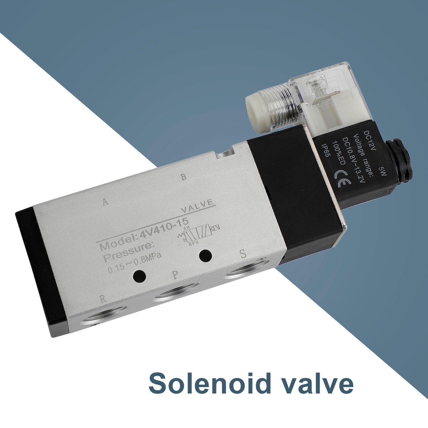 Pneumatic Electric Solenoid Air Valve 4V310-10 DC 12V 2 Position 5 Way PT 1/2"