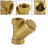 1/2"-1" NPT Thread Y Shaped Brass Strainer Filter Valve Connector For Water Oil, 1/2"