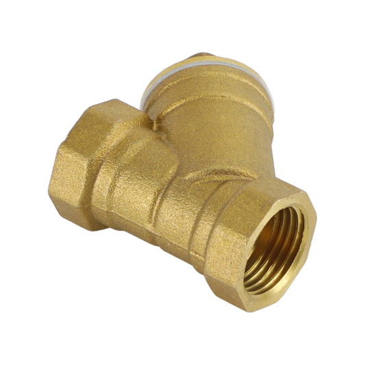 1/2"-1" NPT Thread Y Shaped Brass Strainer Filter Valve Connector For Water Oil, 1/2"