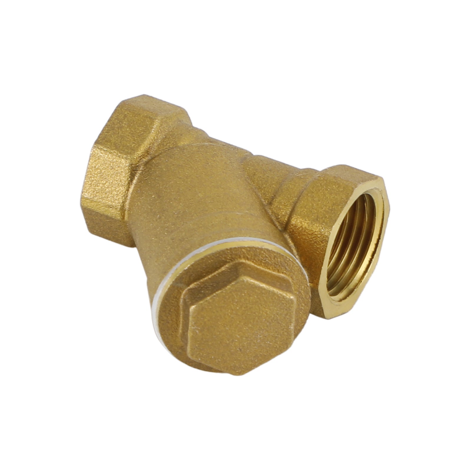 1/2"-1" NPT Thread Y Shaped Brass Strainer Filter Valve Connector For Water Oil, 1/2"