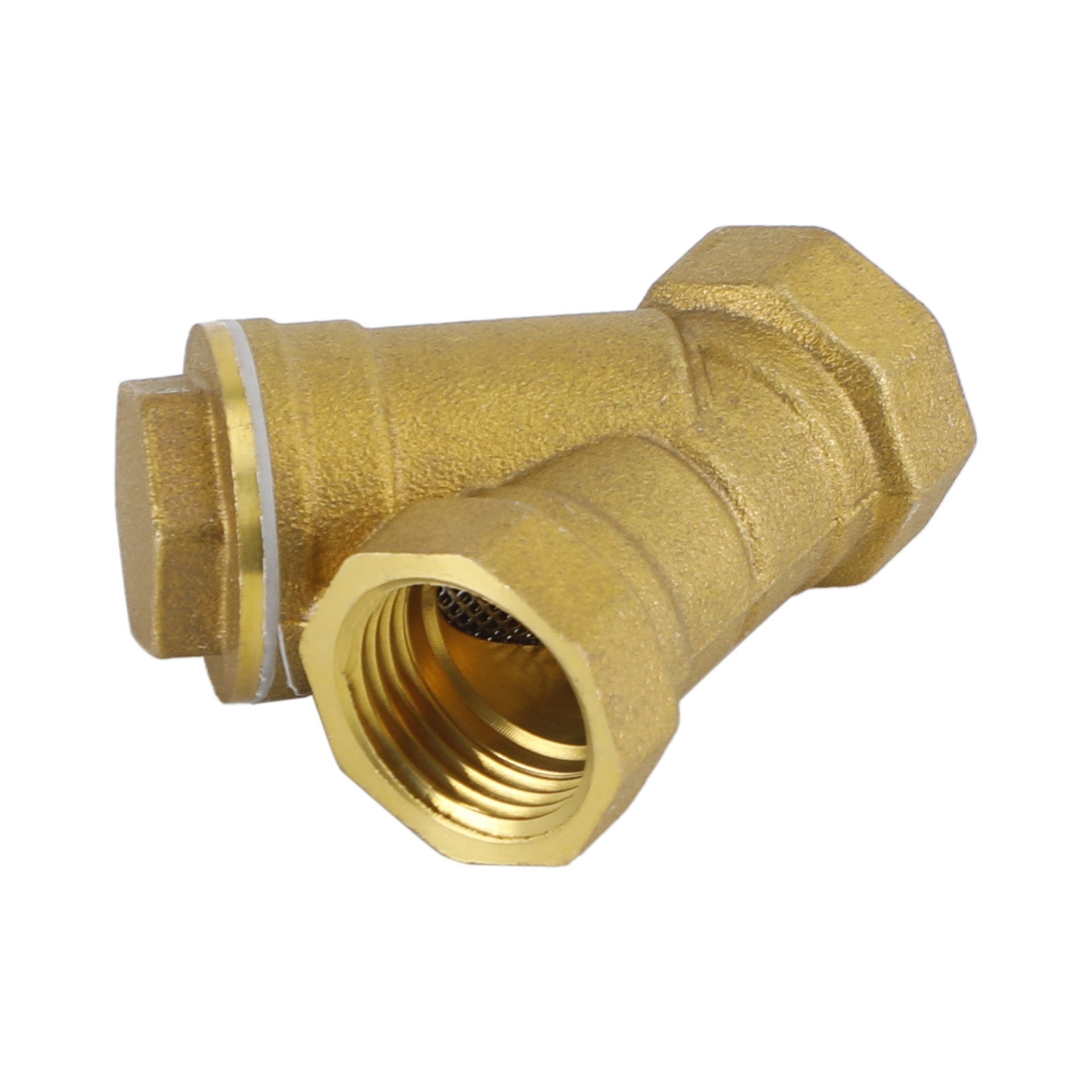 1/2"-1" NPT Thread Y Shaped Brass Strainer Filter Valve Connector For Water Oil, 1/2"