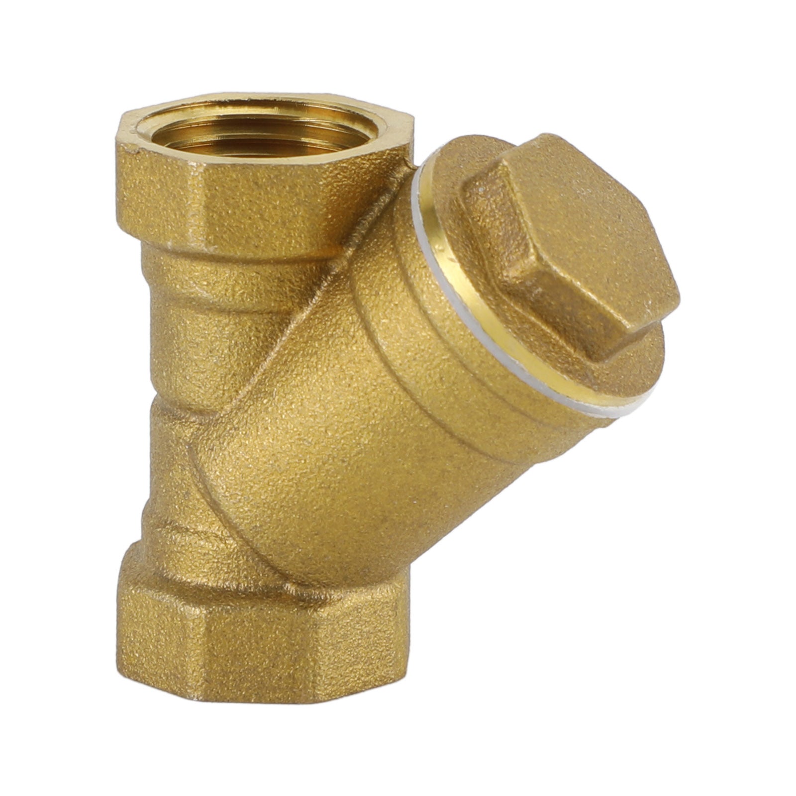 1/2"-1" NPT Thread Y Shaped Brass Strainer Filter Valve Connector For Water Oil, 1/2"