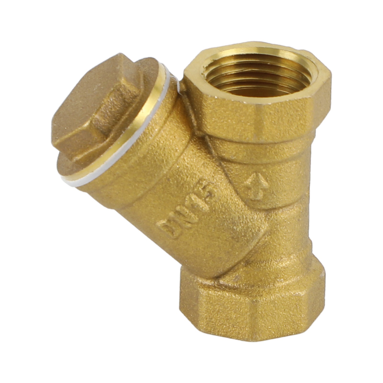 1/2"-1" NPT Thread Y Shaped Brass Strainer Filter Valve Connector For Water Oil, 1/2"