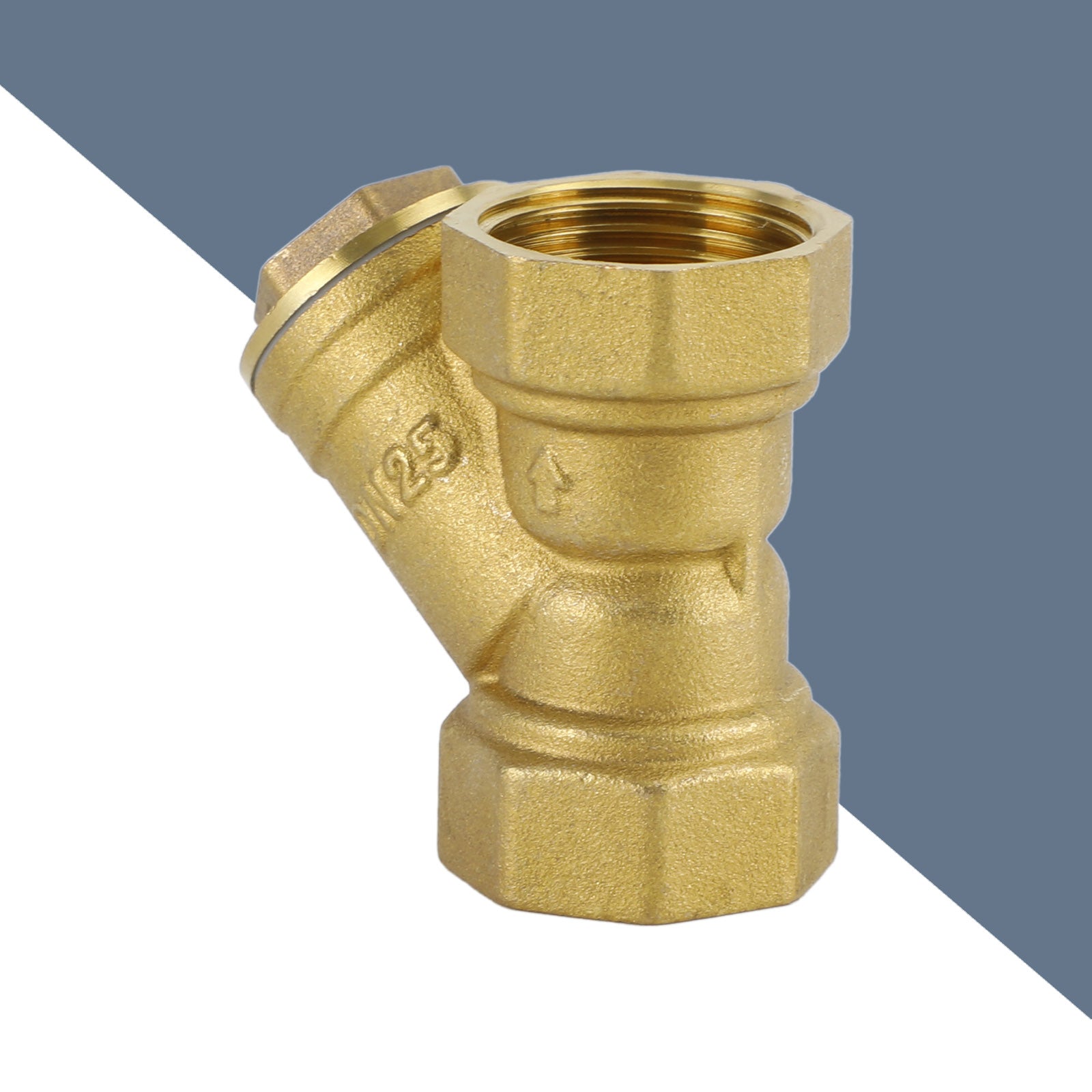 1/2" NPT Brass Y-Strainer Filter Valve, 232 PSI for Water, Gas & Oil Lines