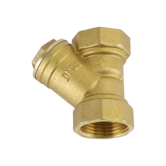 1/2" NPT Brass Y-Strainer Filter Valve, 232 PSI for Water, Gas & Oil Lines