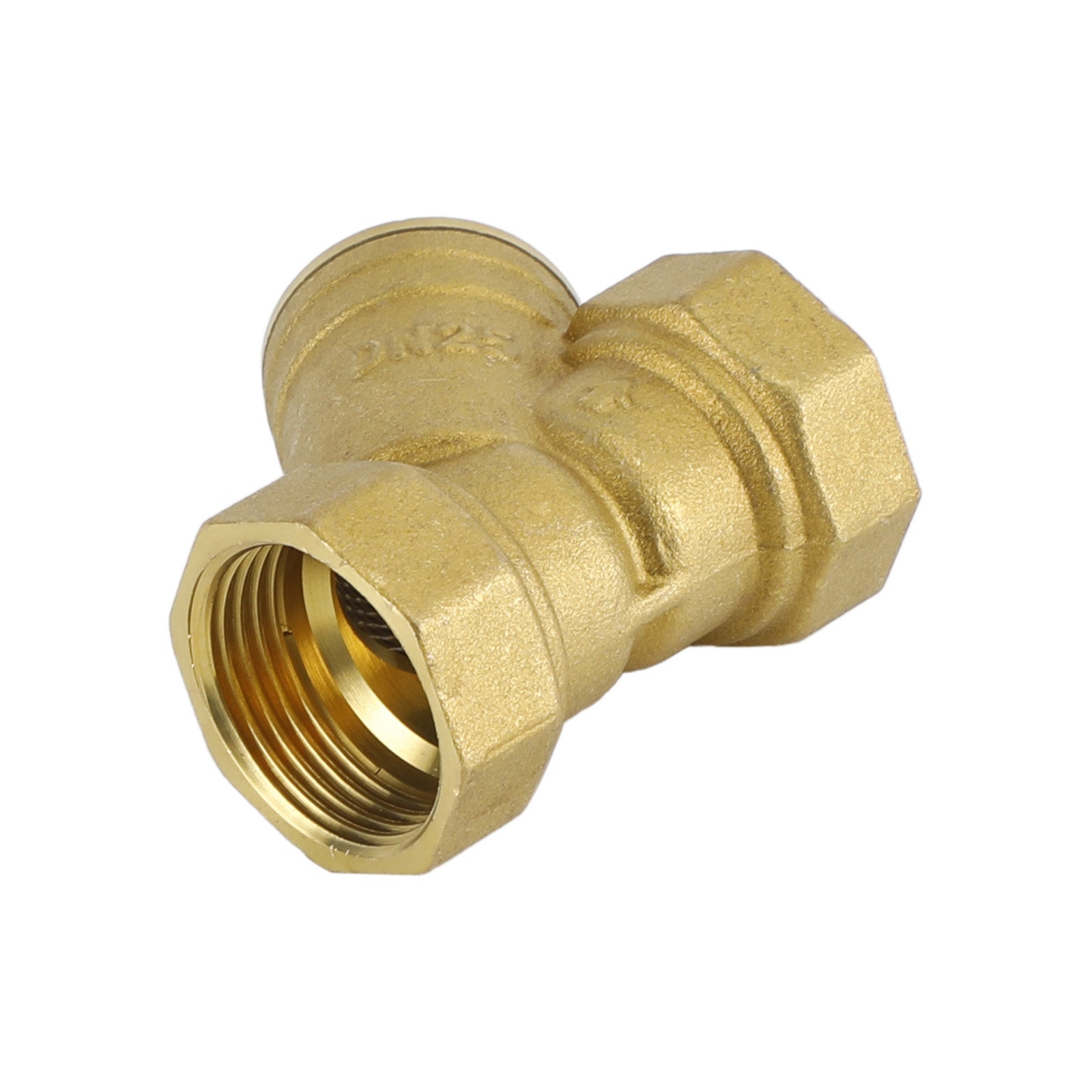 1/2" NPT Brass Y-Strainer Filter Valve, 232 PSI for Water, Gas & Oil Lines