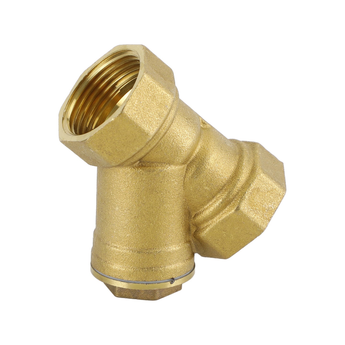 1/2" NPT Brass Y-Strainer Filter Valve, 232 PSI for Water, Gas & Oil Lines