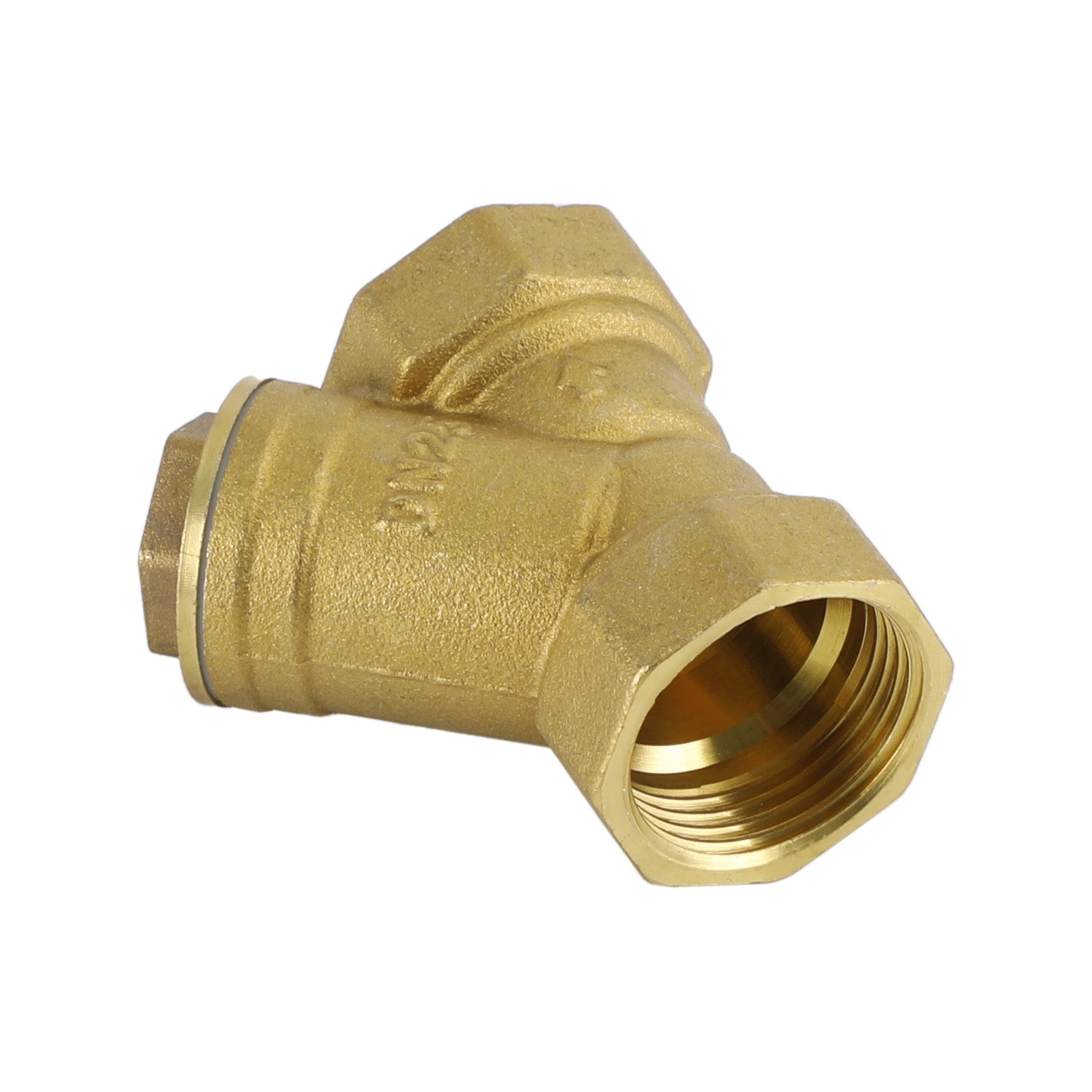 1/2" NPT Brass Y-Strainer Filter Valve, 232 PSI for Water, Gas & Oil Lines
