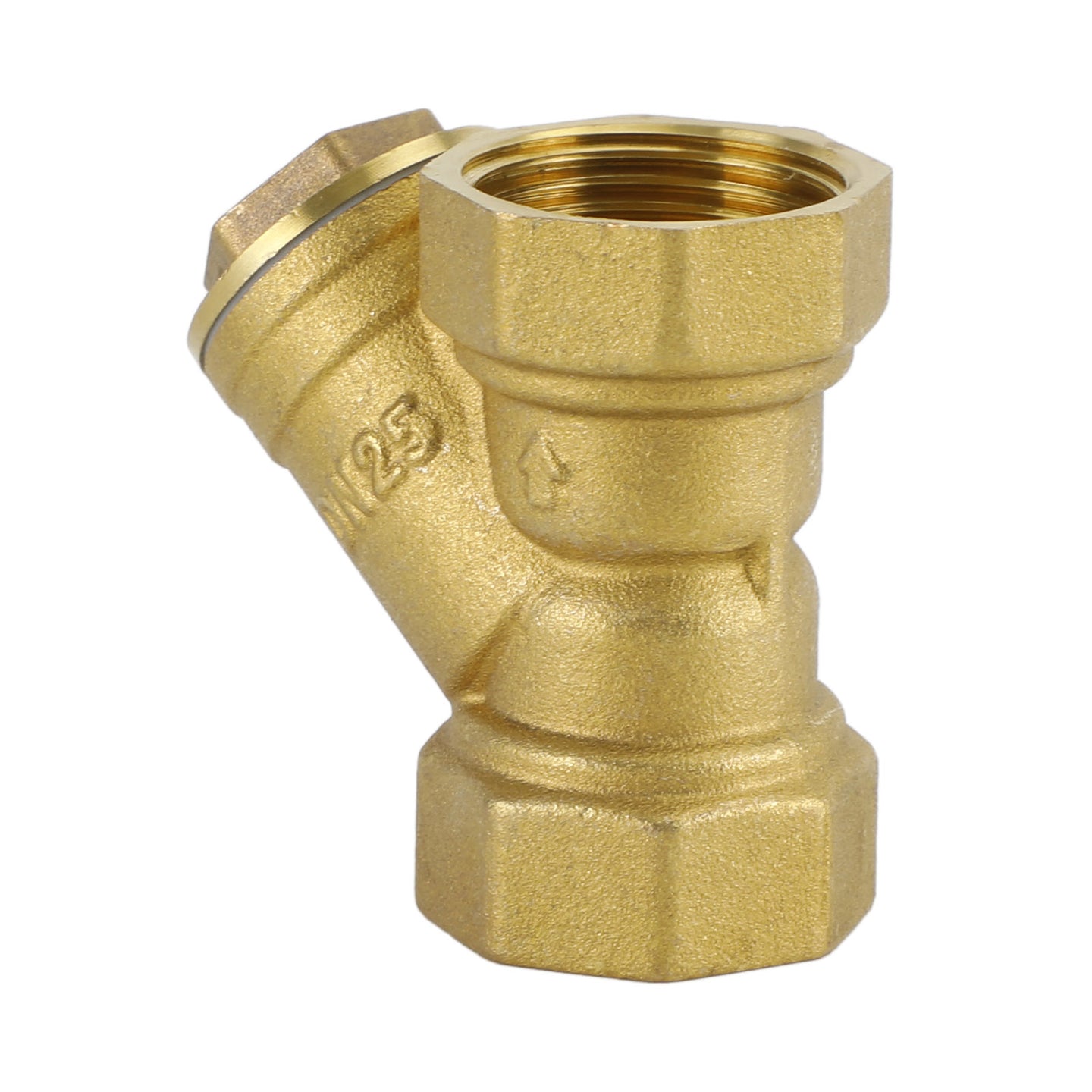1/2" NPT Brass Y-Strainer Filter Valve, 232 PSI for Water, Gas & Oil Lines