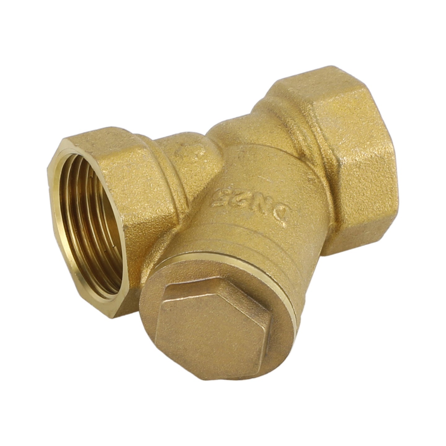 1/2" NPT Brass Y-Strainer Filter Valve, 232 PSI for Water, Gas & Oil Lines