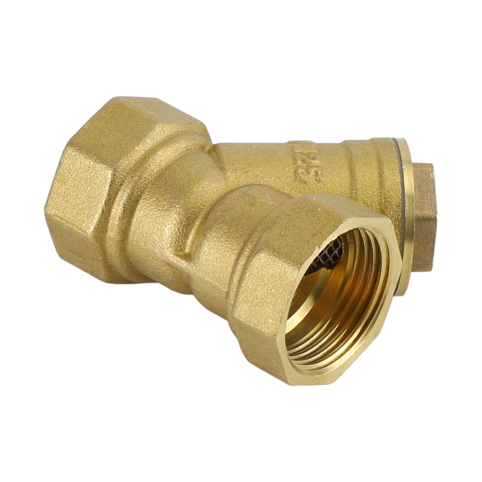 1/2" NPT Brass Y-Strainer Filter Valve, 232 PSI for Water, Gas & Oil Lines