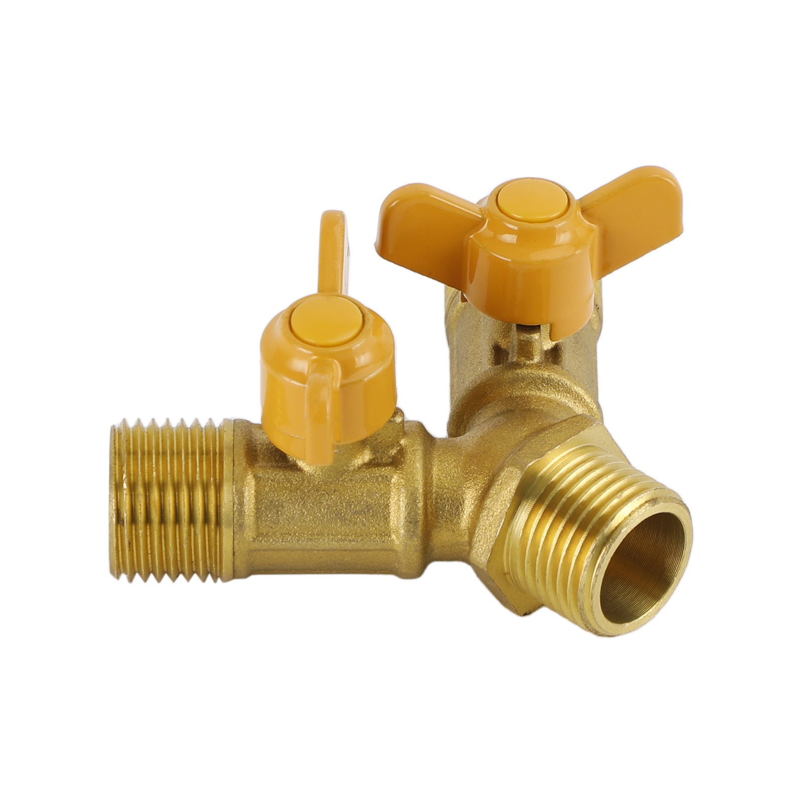 3 Way Shut off Ball Valve 1/2" Hose Barb Y Shaped Valve 2 Switch Brass Fitting