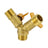 3 Way Shut off Ball Valve 1/2" Hose Barb Y Shaped Valve 2 Switch Brass Fitting