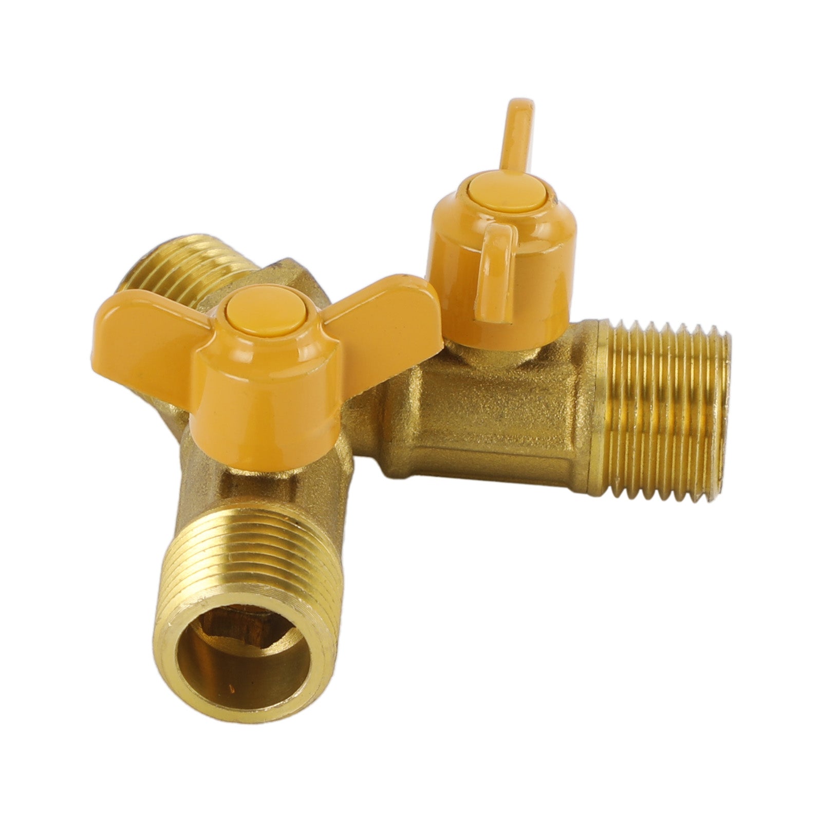 3 Way Shut off Ball Valve 1/2" Hose Barb Y Shaped Valve 2 Switch Brass Fitting