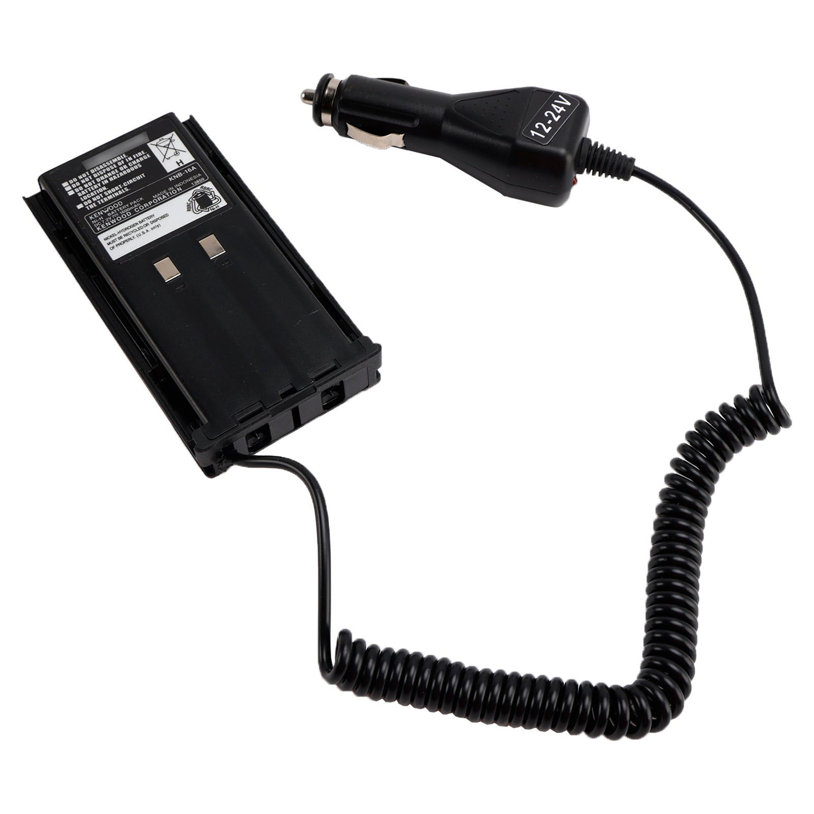 KNB-16A/17A Car Charger 12V/24V Battery Eliminator For TK-480 TK-385 TK-280