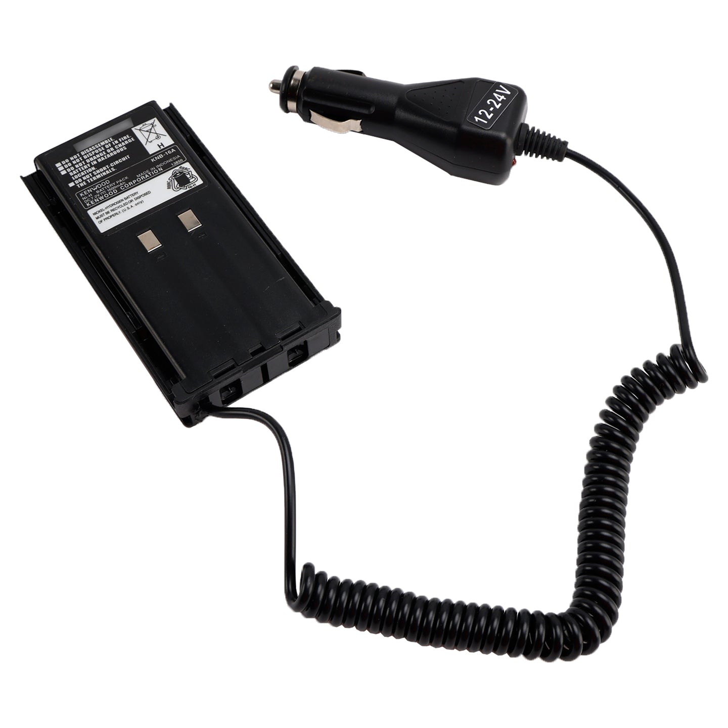 KNB-16A/17A Car Charger 12V/24V Battery Eliminator For TK-480 TK-385 TK-280