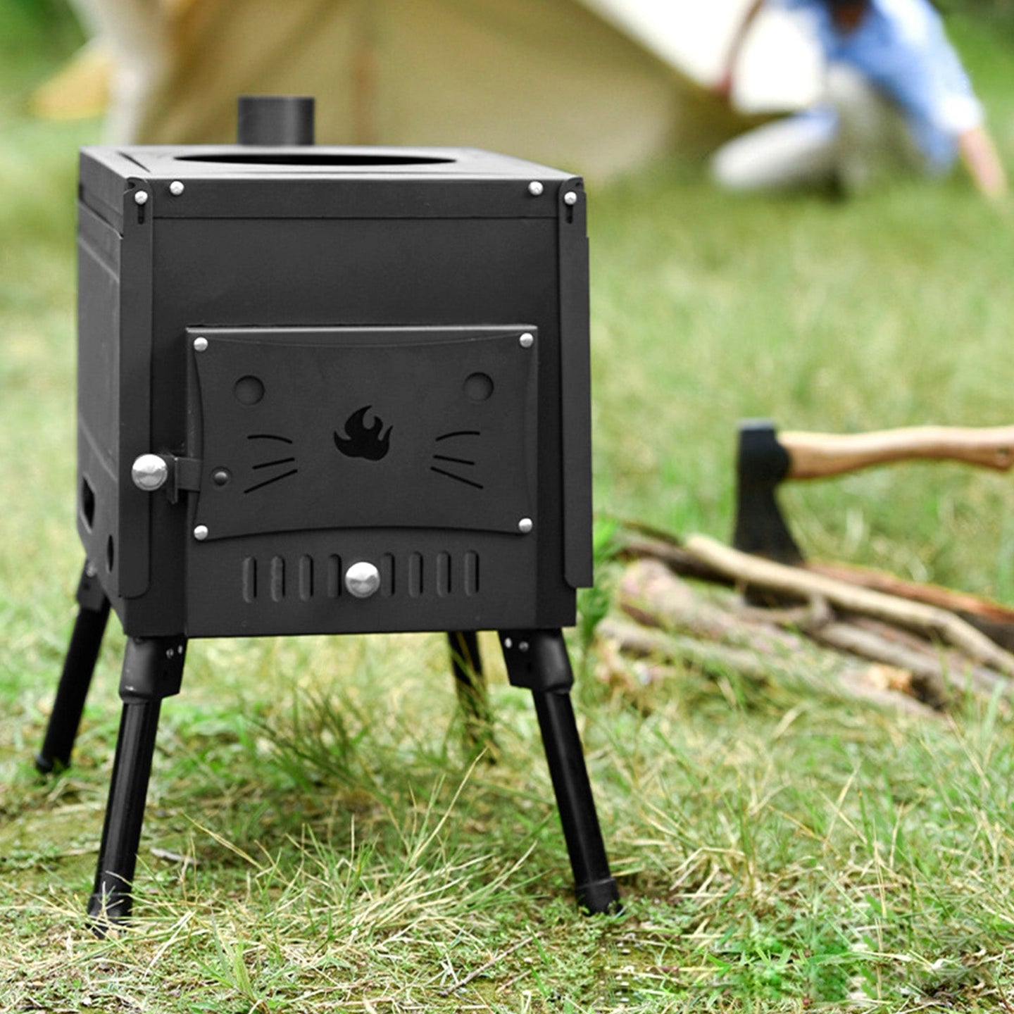 Outdoor Portable Camping Folding Wood Stove Picnic Cook Heat (Copy)