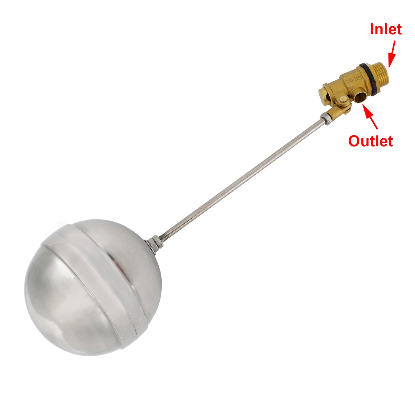 1/2"-1"Male Thread Float Ball Valve Floating Ball Stainless Steel Water Sensor, 1/2"