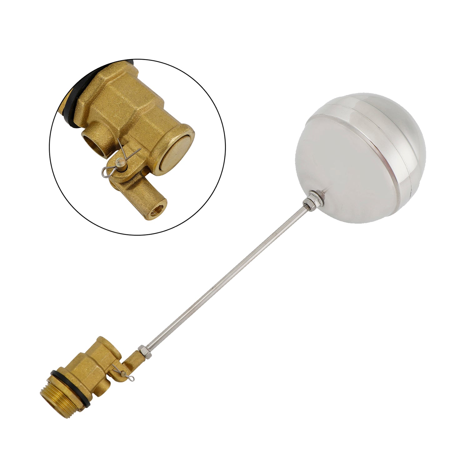 1/2"-1"Male Thread Float Ball Valve Floating Ball Stainless Steel Water Sensor, 3/4"