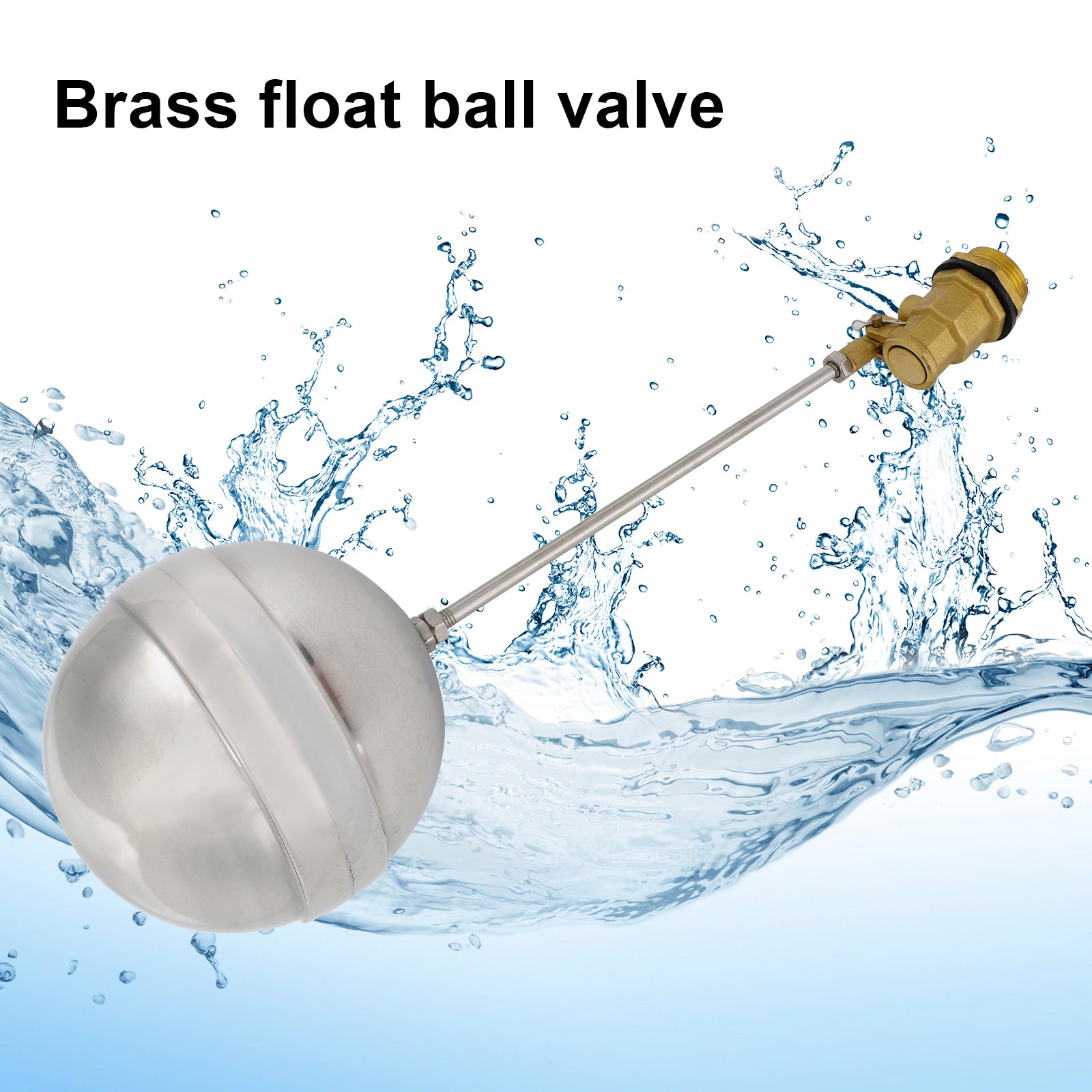 1/2"-1"Male Thread Float Ball Valve Floating Ball Stainless Steel Water Sensor, 3/4"