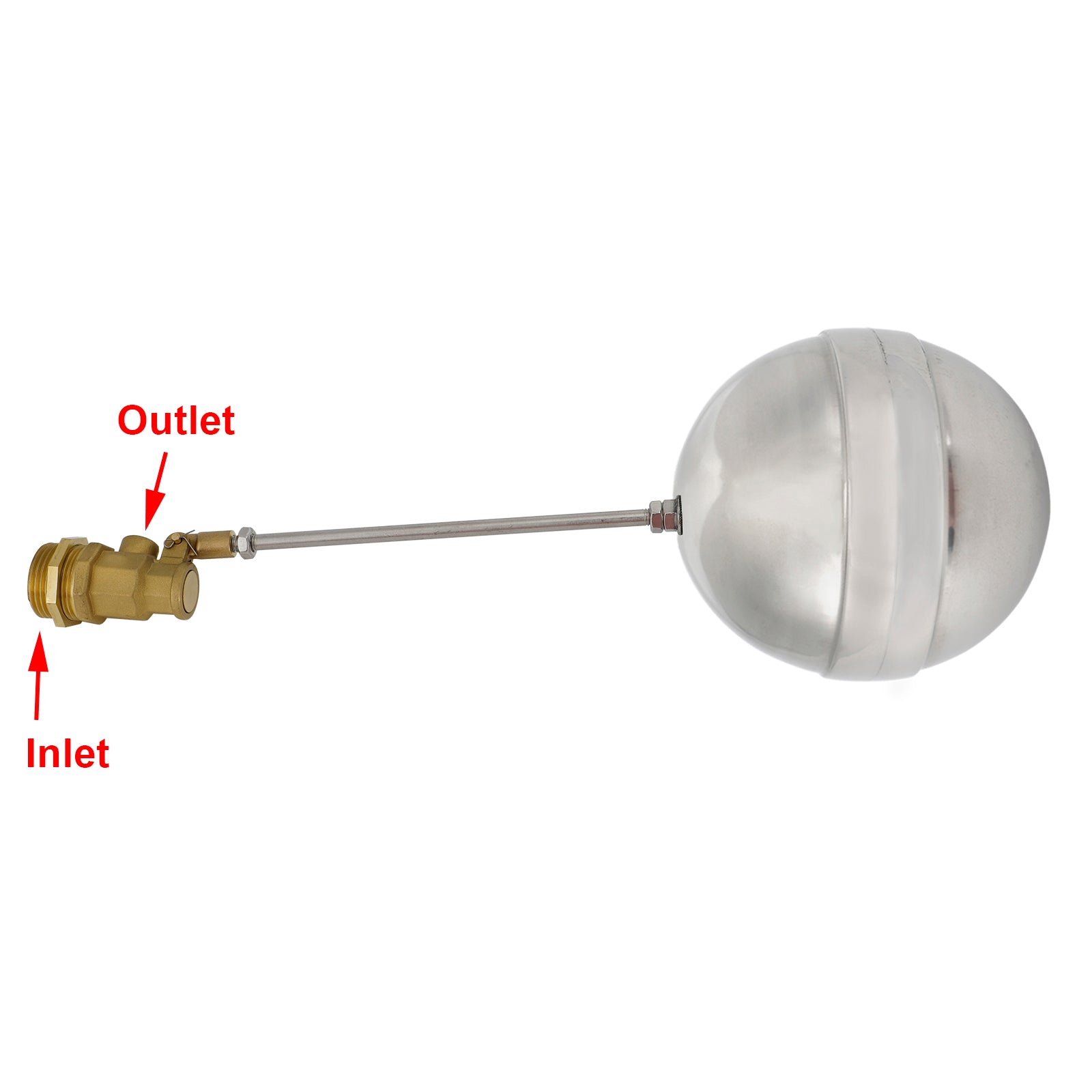 1/2"-1"Male Thread Float Ball Valve Floating Ball Stainless Steel Water Sensor, 1"