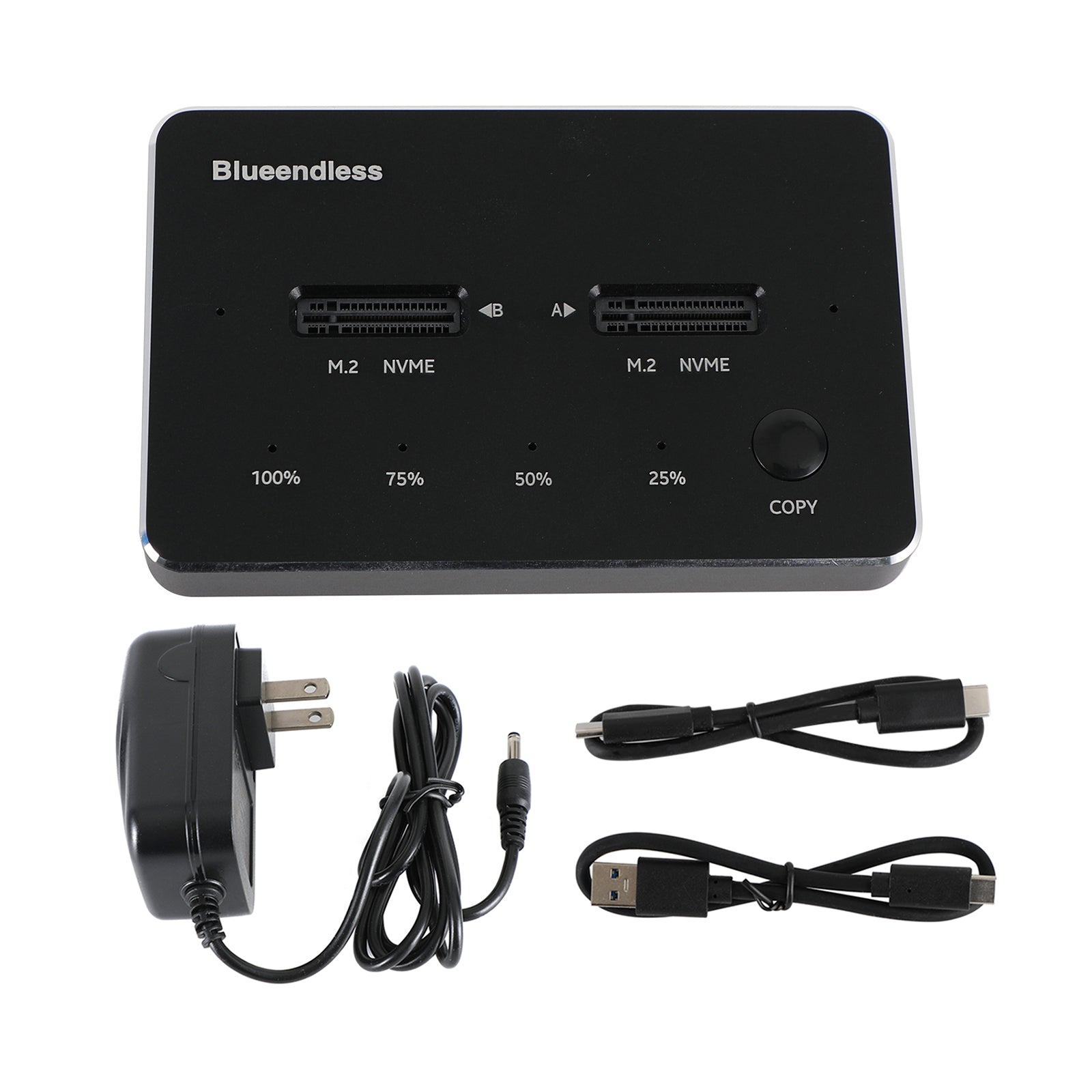 M.2 NVMe SSD Docking Station & Duplicator – USB External Solid State Drive Enclosure