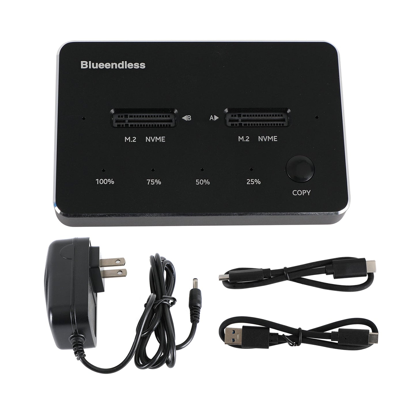 M.2 NVMe SSD Docking Station & Duplicator – USB External Solid State Drive Enclosure