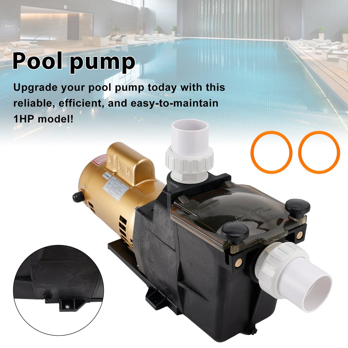 115/230V1HP Single Speed Super Pump for Hayward SP2607X10 Pool Pump W3SP2607X10