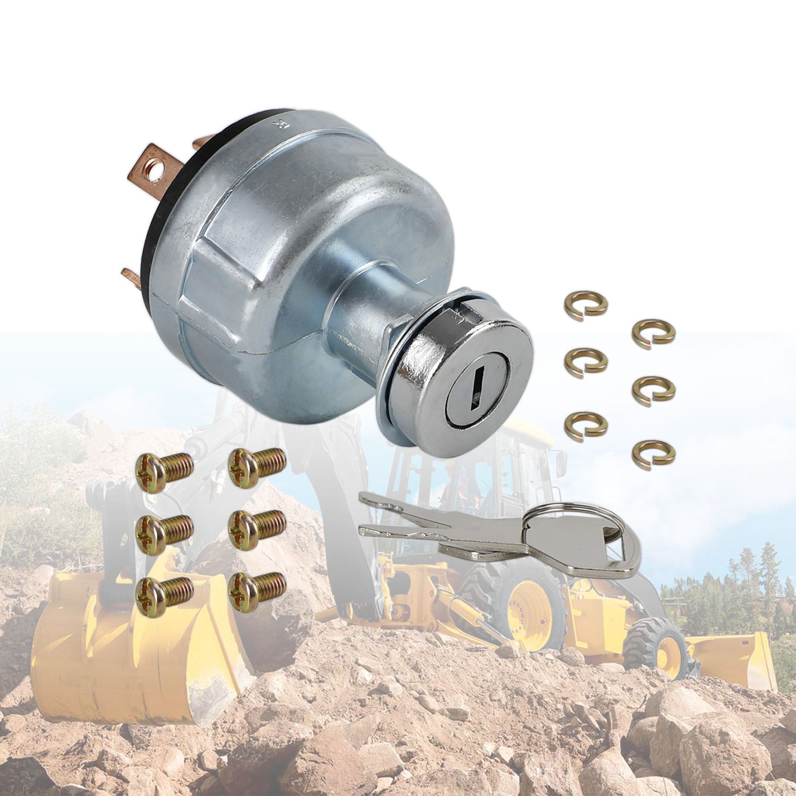Ignition Switch W/2 Keys YN50S00002F1 Fits For Kobelco Excavator SK200-3 SK200-5