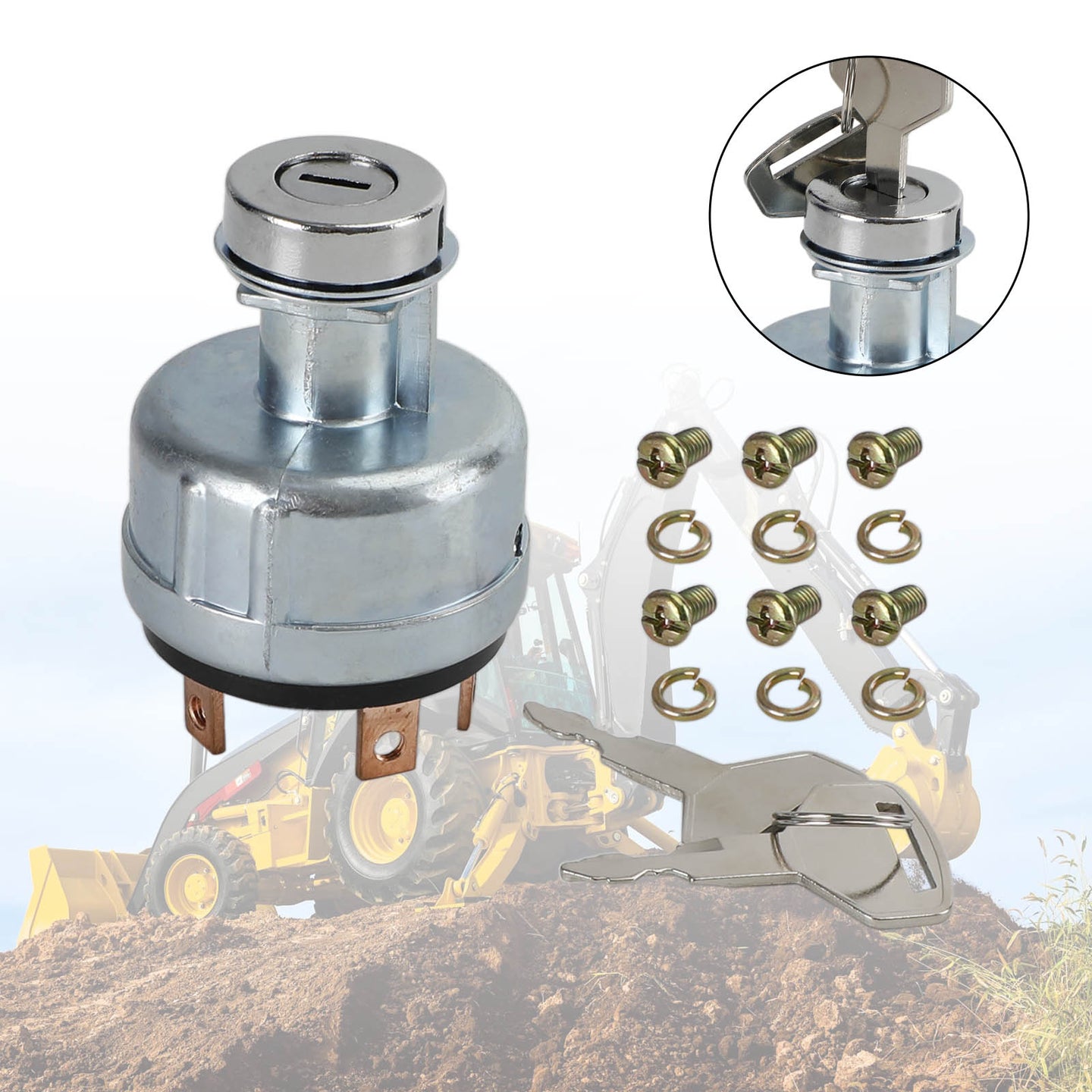 Ignition Switch W/2 Keys YN50S00002F1 Fits For Kobelco Excavator SK200-3 SK200-5