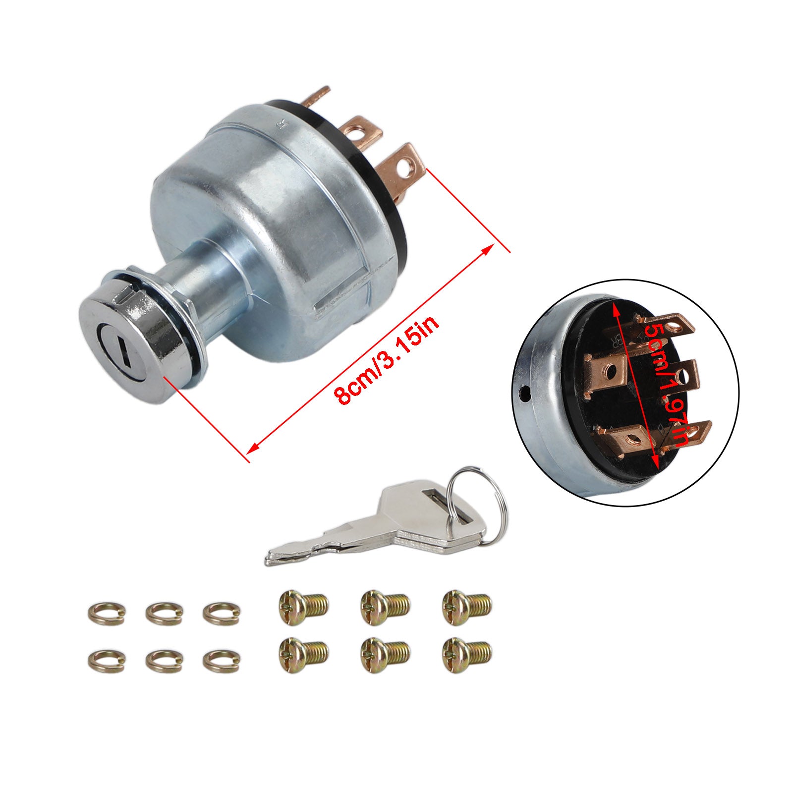 Ignition Switch W/2 Keys YN50S00002F1 Fits For Kobelco Excavator SK200-3 SK200-5