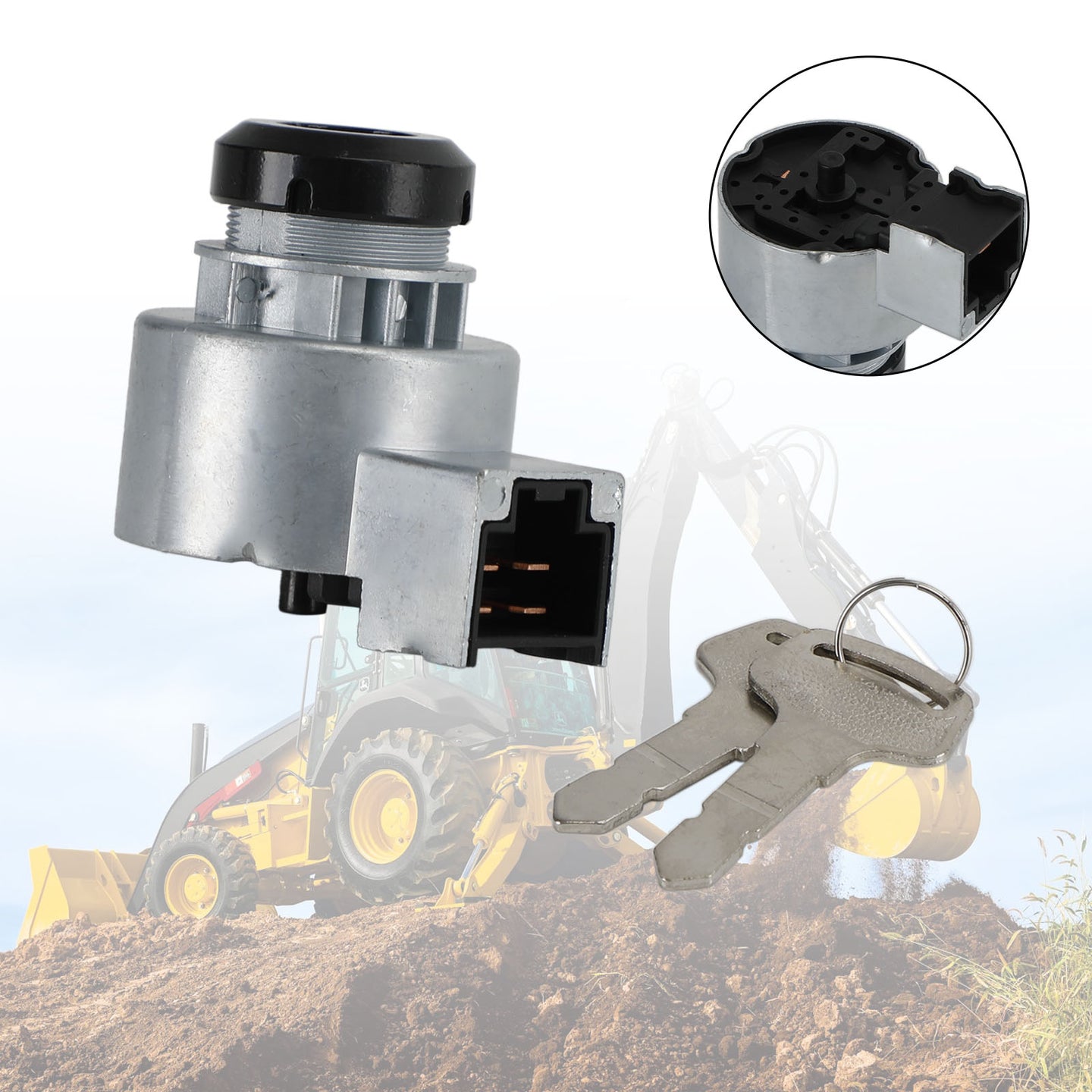 Ignition Switch With Keys 15248-63590 Fits For Kubota 688 688Q Harvester UE