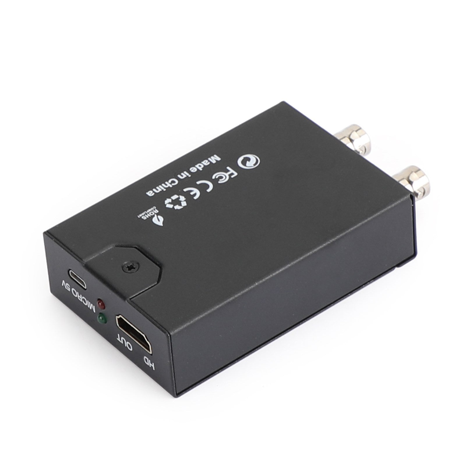 1 port to 2 SDI to HDMI + SDI Mini HD Video Switcher Micro Audio Converter Black