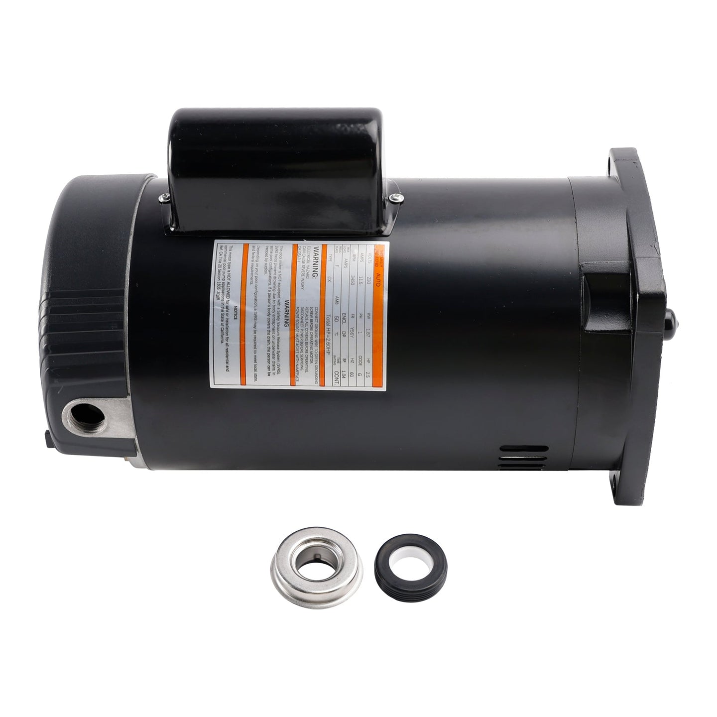 B2840 B840 2.5 HP Pool Pump Motor 230V Square Flange 56Y Frame – Replacement Swimming Pool Motor