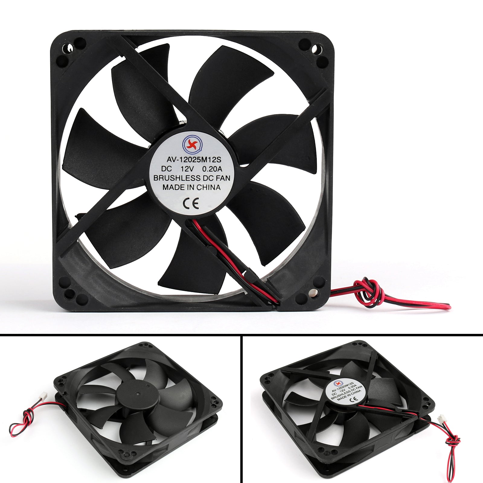 1Pcs DC Brushless Cooling PC Computer Fan 12V 12025s 120x120x25mm 0.2A 2 Pin