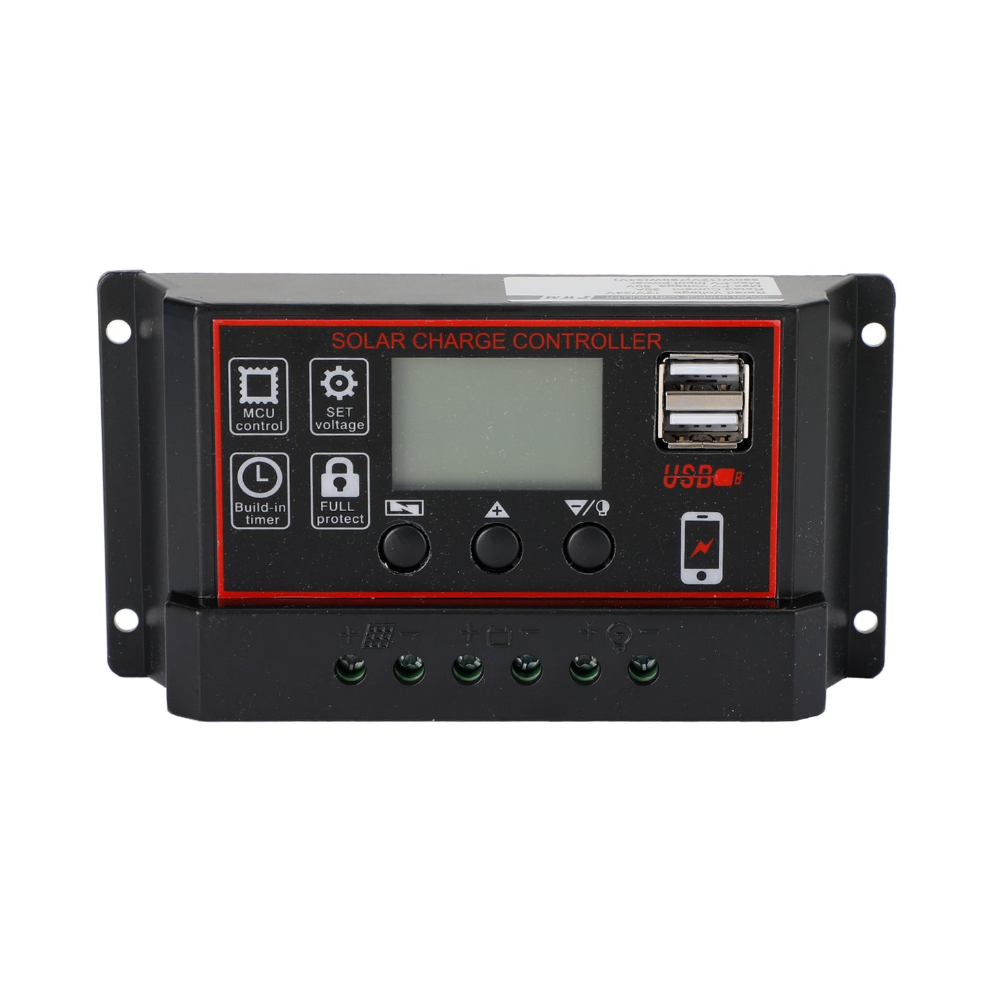 30A Solar Panel Battery Regulator Charge Controller PWM LCD Dual USB 12V/24V