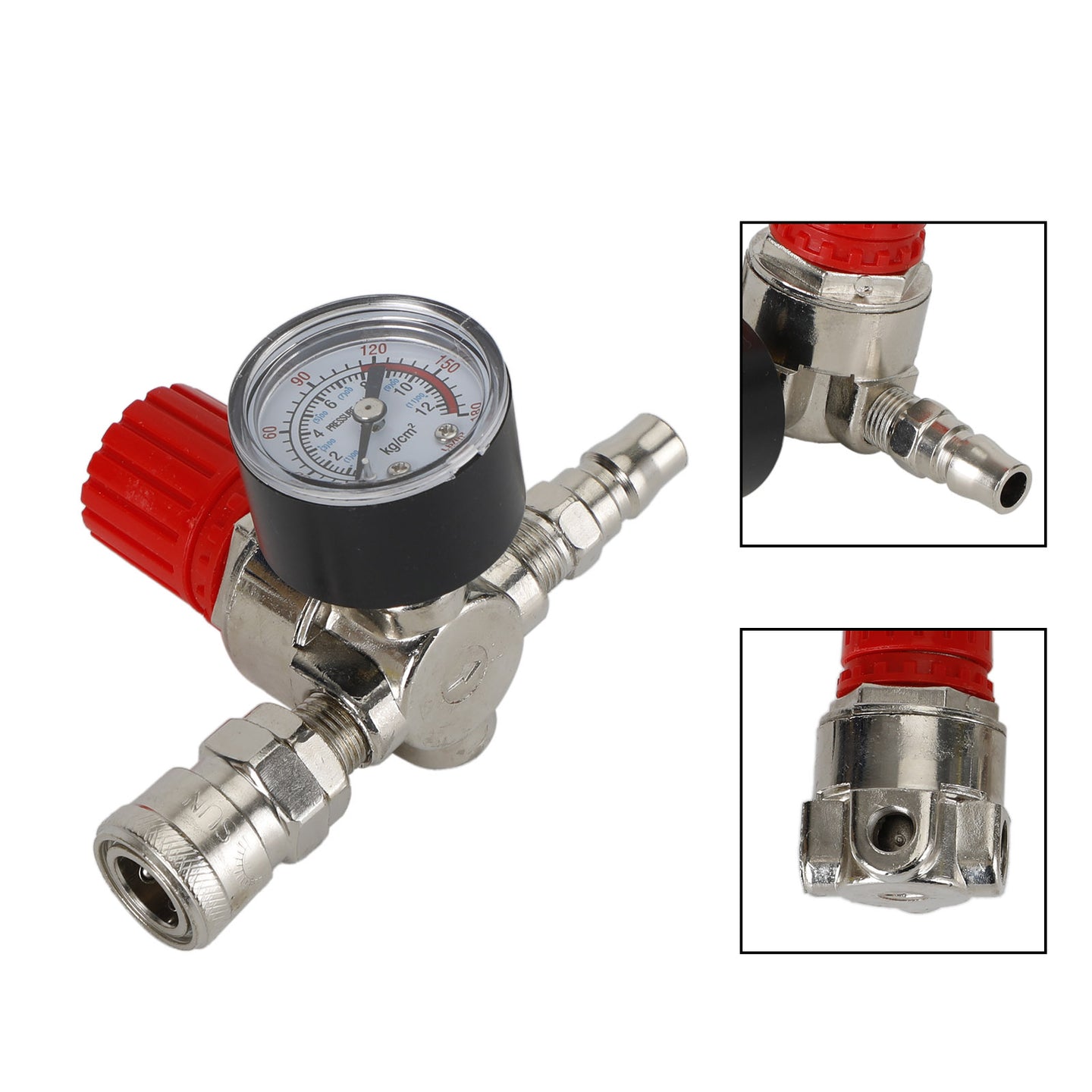 Air Compressor 1/4" Regulator Pressure Gauge Switch Valve Control 175 Psi