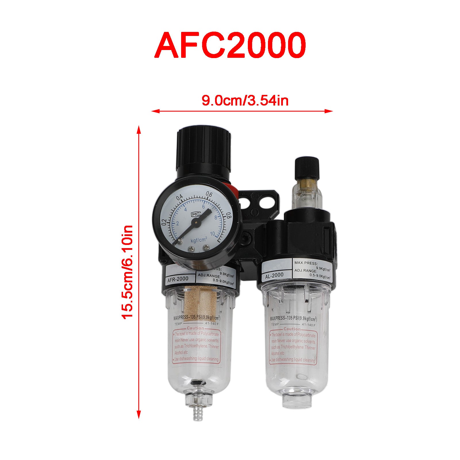 Air Compressor Filter Tool Plastic Reduce Valve Regulator Oil Water Separator