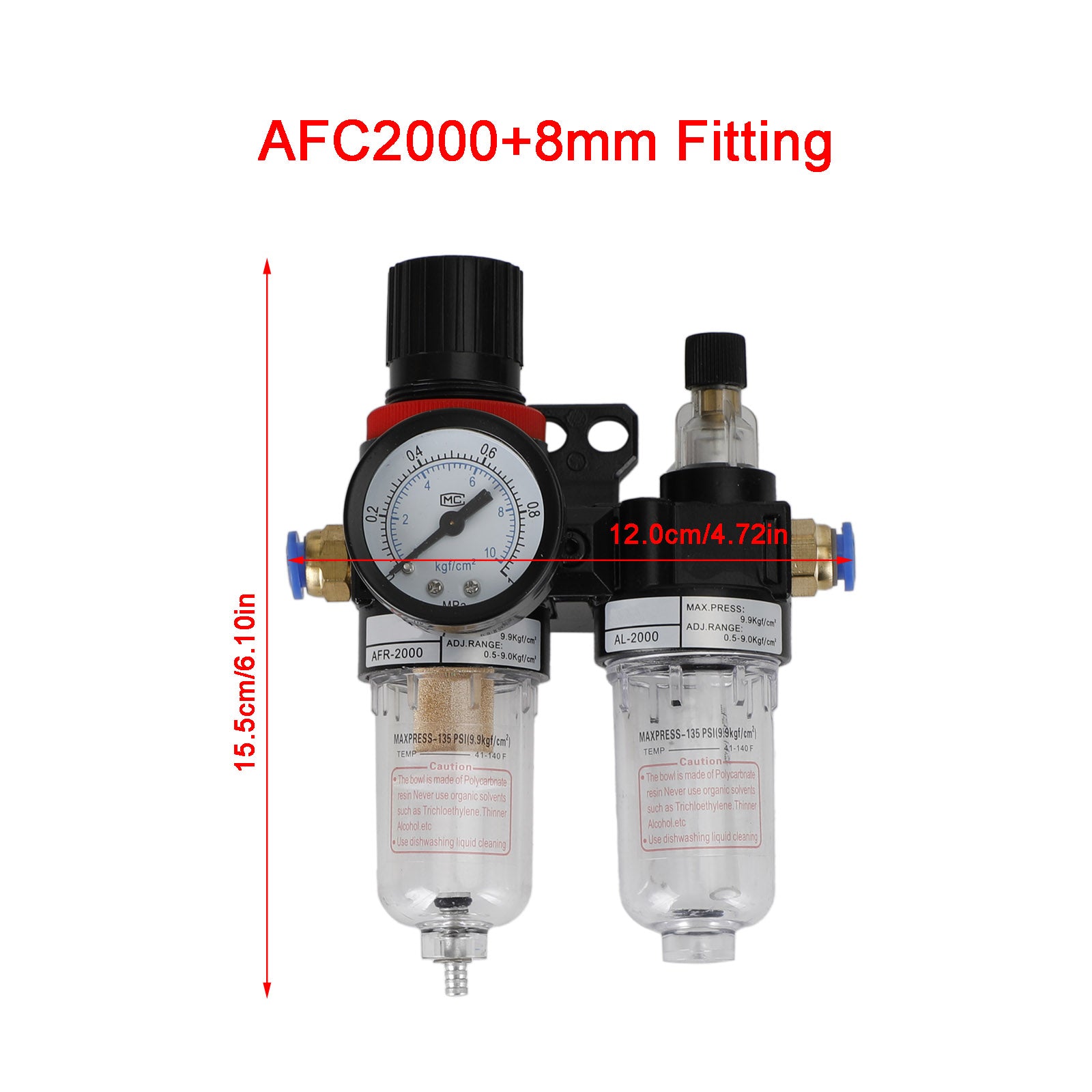 Air Compressor Filter Tool Plastic Reduce Valve Regulator Oil Water Separator