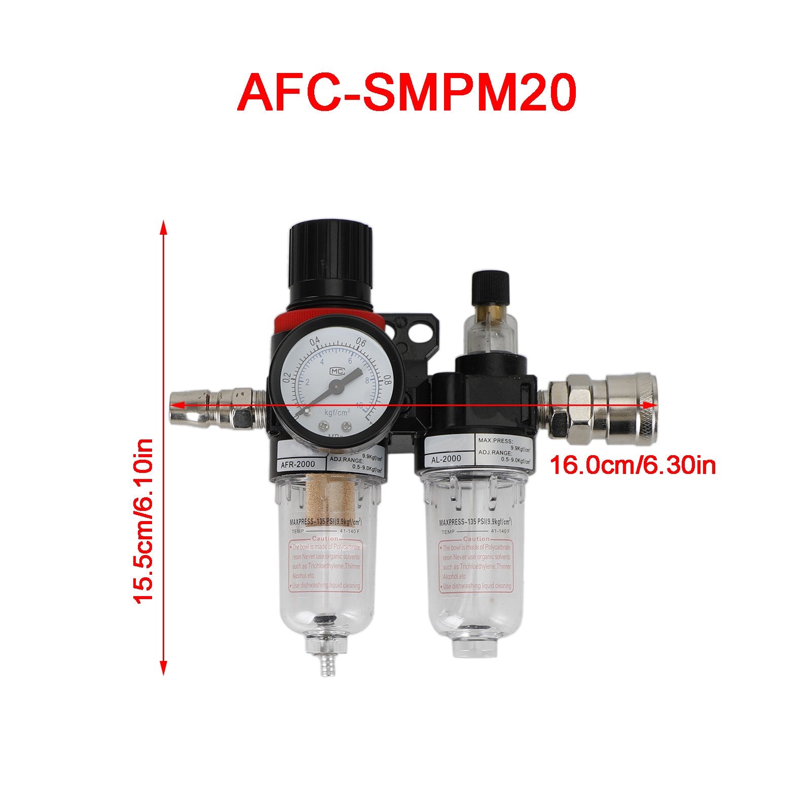 Air Compressor Filter Tool Plastic Reduce Valve Regulator Oil Water Separator