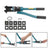 16 Ton Hydraulic Cable Lug Crimper Tool with Improved Black Dies – Battery Wire Terminal Crimping Kit