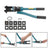 16 Ton Hydraulic Cable Lug Crimper Tool with Improved Black Dies – Battery Wire Terminal Crimping Kit