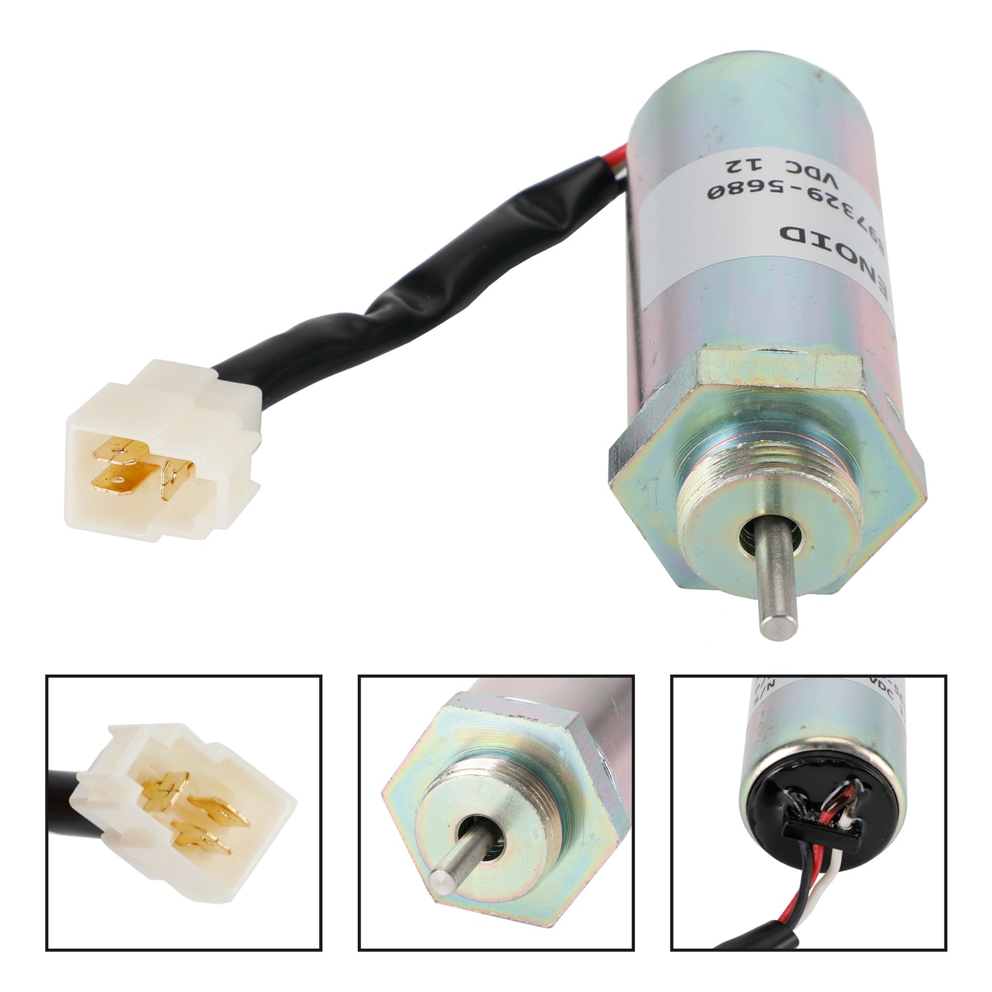 897329-5680 Fuel Shut Off Solenoid For Isuzu Engines 3LD1 3LD2 4LE1 3LB1