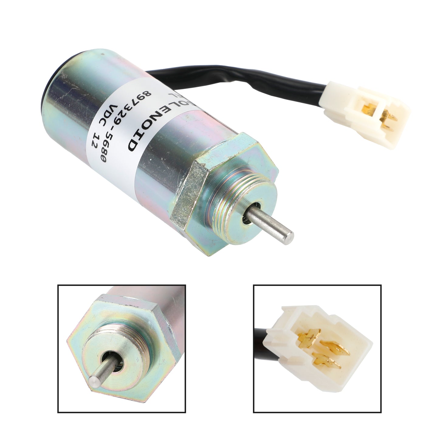 897329-5680 Fuel Shut Off Solenoid For Isuzu Engines 3LD1 3LD2 4LE1 3LB1