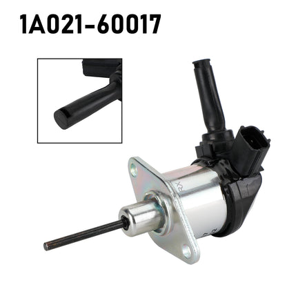 1A021-60017 Fuel Shut Off Solenoid for Kubota D1703, V2203 Engines & L3200, L3400 Tractors, 12V