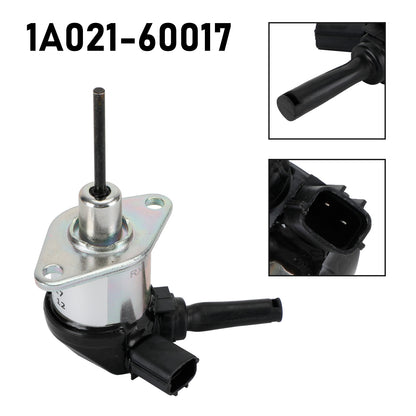 1A021-60017 Fuel Shut Off Solenoid for Kubota D1703, V2203 Engines & L3200, L3400 Tractors, 12V